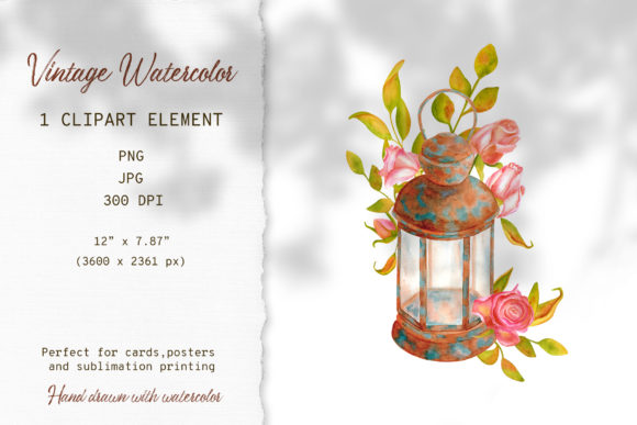 Charm in Detail: Using Vintage Lantern Watercolor Designs