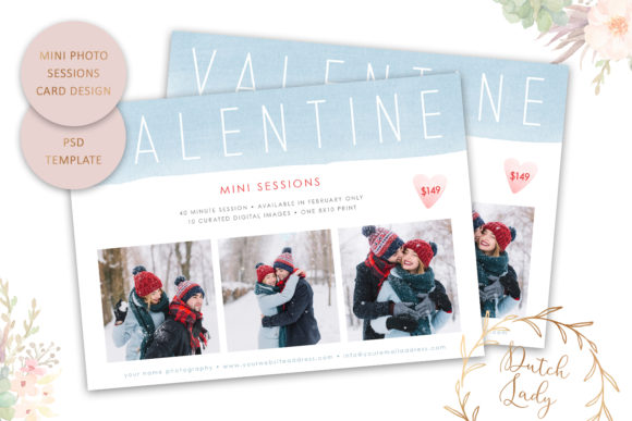 Design a Memorable Photo Session Card with Template #73