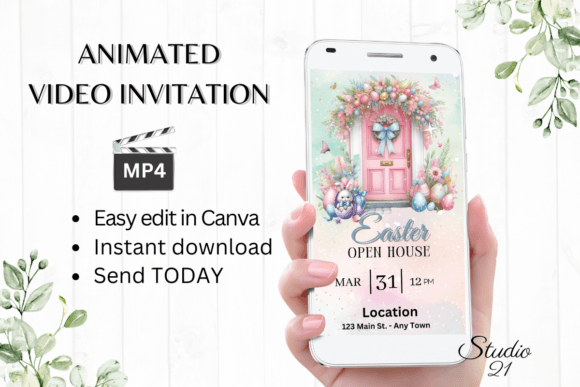 Digital Easter Open House Invite: A Fresh Take on Holiday Graphics