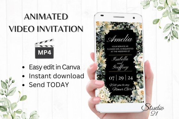 Electronic Flower Girl Proposal W3421FG: A Digital Invitation Guide
