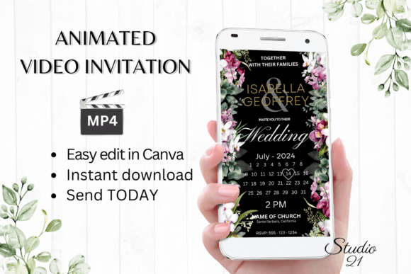 Elegant Blooms: The Orchids Wedding Invitation W8455B Experience