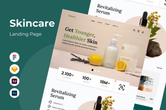 Nature - Skincare Landing Page V1: A Design Blueprint for Eco-Beauty Brands