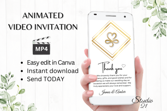 Refining Your Wedding Stationery with Minimalist Wedding Thank You W9912TU