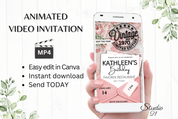 Retro Charm Meets Modern Convenience: The Digital Retro Birthday Invitation
