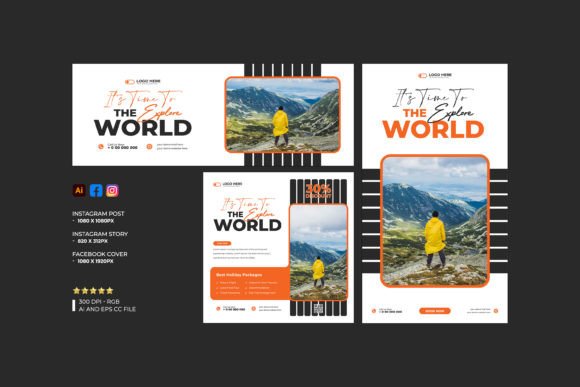 Travel Social Media Banner Template: Design Assets for Digital Presence