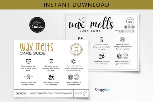 Wax Melts Care Card Template Canva: A Designer's Guide